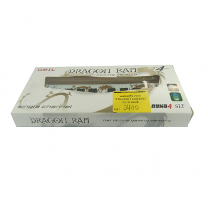 GeIL White Dragon 4GB DDR4 2400 19200 2400MHz Hardcore PC Gaming RAM GWB44GB2400C16SC